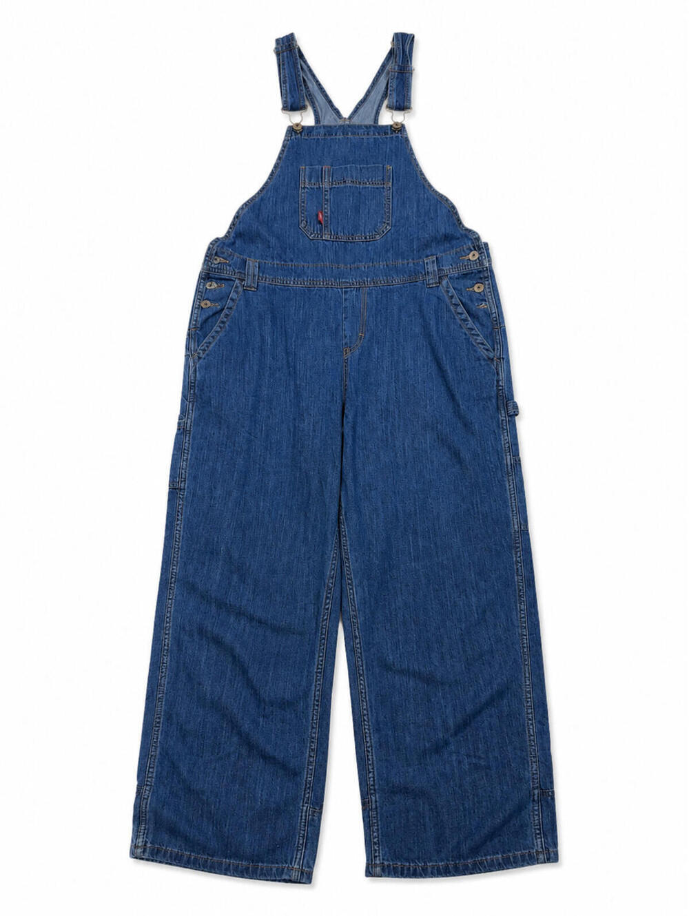 Dickies Women's Relaxed Fit Denim Bib Overalls Sz Large NWT